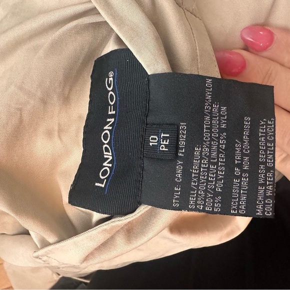 London Fog Classic Beige Trench-Style Jacket – Size 10 Petite - Picture 6 of 6